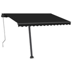VidaXL Luifel automatisch met LED en windsensor 350x250 cm antraciet
