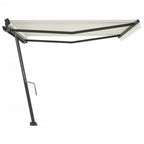 VidaXL Luifel vrijstaand handmatig uittrekbaar 400x300 cm crèmekleurig