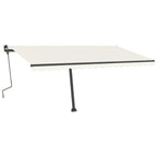 VidaXL Luifel vrijstaand handmatig uittrekbaar 400x300 cm crèmekleurig