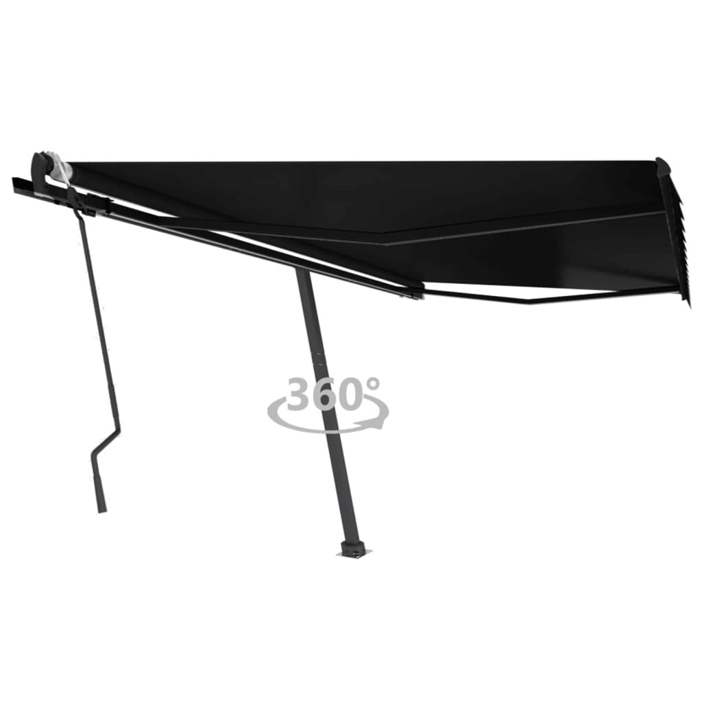VidaXL Luifel vrijstaand handmatig uittrekbaar 400x300 cm antraciet