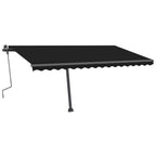 VidaXL Luifel handmatig uittrekbaar met LED 400x300 cm antracietkleur