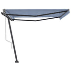 VidaXL Luifel vrijstaand automatisch 400x300 cm blauw en wit