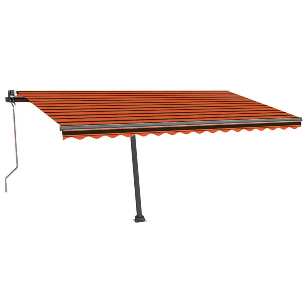VidaXL Luifel vrijstaand automatisch 400x300 cm oranje en bruin