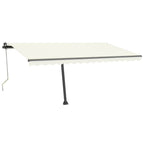VidaXL Luifel automatisch met LED en windsensor 400x300 cm crèmekleur