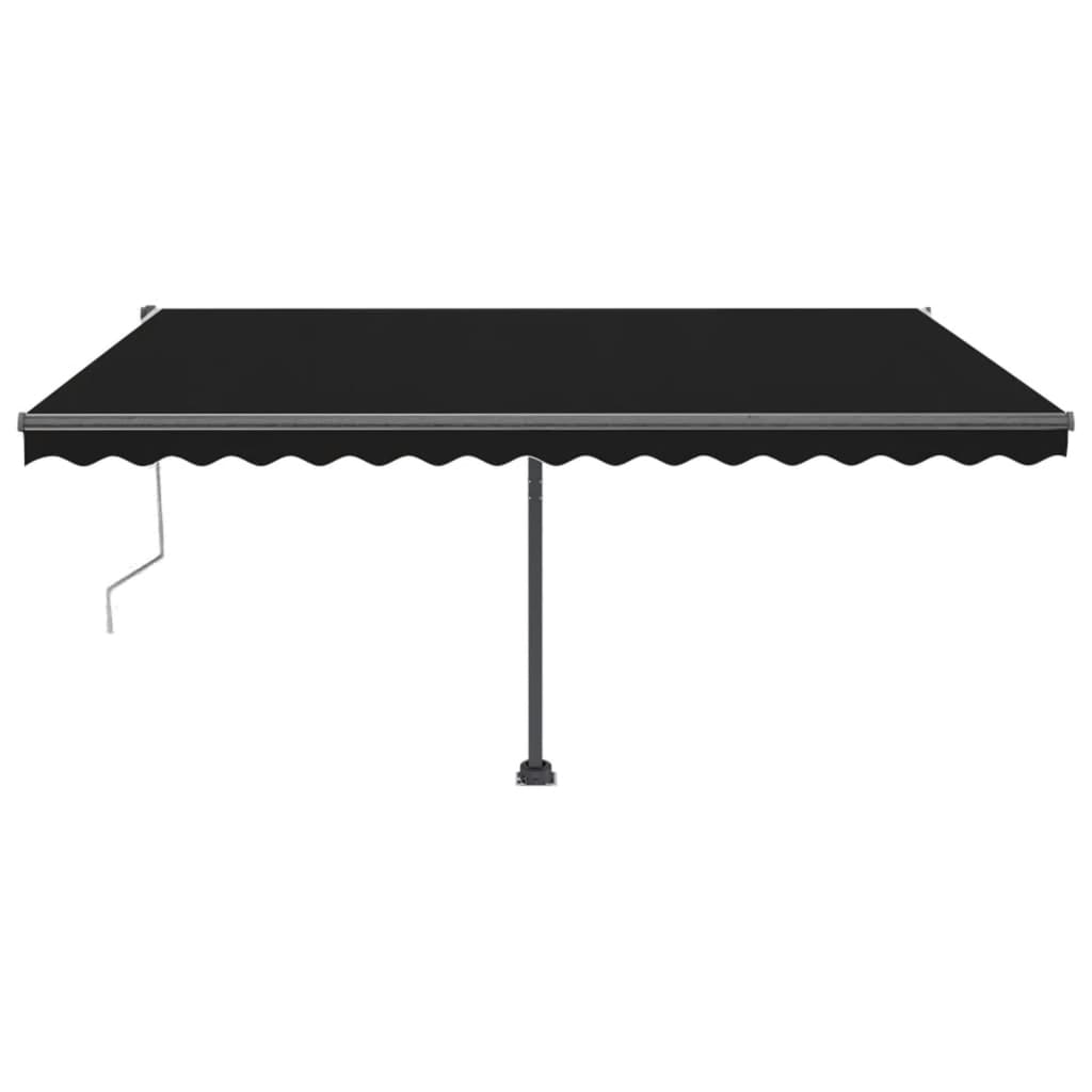 VidaXL Luifel automatisch met LED en windsensor 400x300 cm antraciet