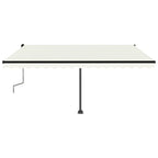 VidaXL Luifel vrijstaand handmatig uittrekbaar 450x300 cm crèmekleurig
