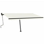 VidaXL Luifel vrijstaand handmatig uittrekbaar 450x300 cm crèmekleurig