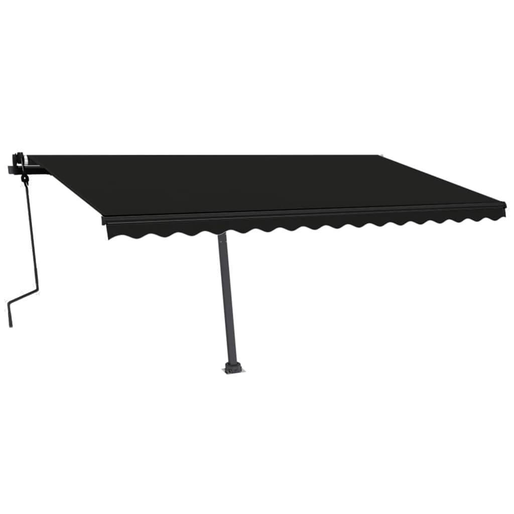 VidaXL Luifel vrijstaand handmatig uittrekbaar 450x300 cm antraciet