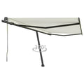 VidaXL Luifel vrijstaand automatisch 450x300 cm crèmekleurig