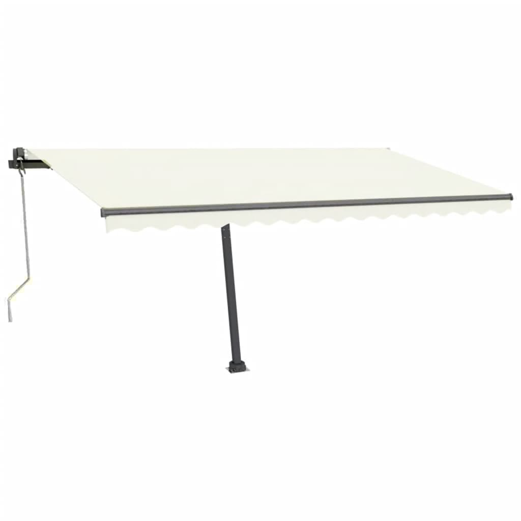 VidaXL Luifel vrijstaand automatisch 450x300 cm crèmekleurig