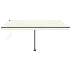VidaXL Luifel vrijstaand automatisch 450x300 cm crèmekleurig