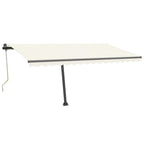 VidaXL Luifel automatisch met LED en windsensor 450x300 cm crèmekleur