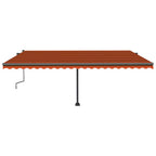 VidaXL Luifel vrijstaand handmatig uittrekbaar 500x300 cm oranje bruin