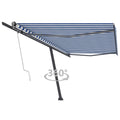 VidaXL Luifel vrijstaand automatisch 500x300 cm blauw en wit