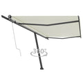 VidaXL Luifel vrijstaand automatisch 500x300 cm crèmekleurig
