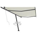 VidaXL Luifel vrijstaand automatisch 500x300 cm crèmekleurig