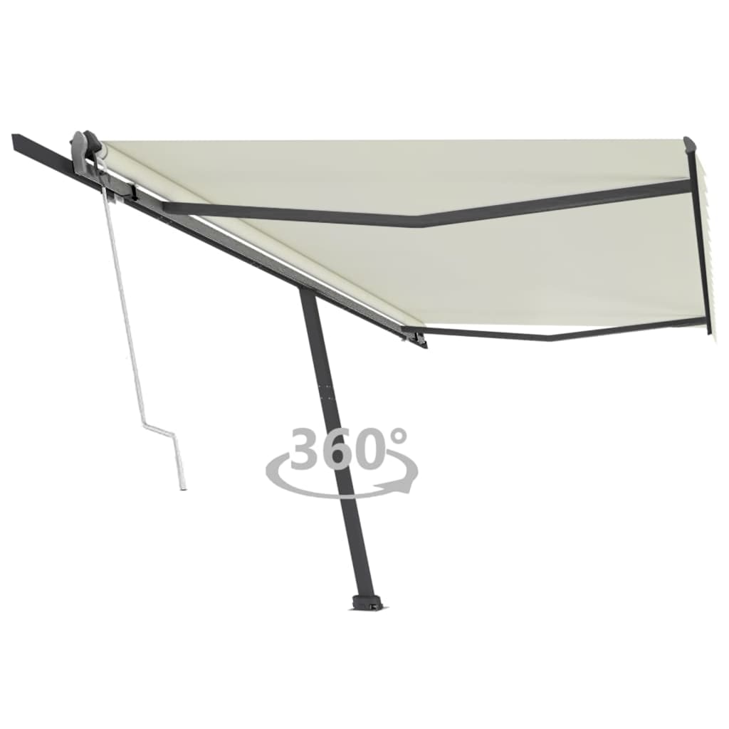 VidaXL Luifel vrijstaand automatisch 500x300 cm crèmekleurig
