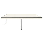 VidaXL Luifel automatisch met LED en windsensor 500x300 cm crèmekleur