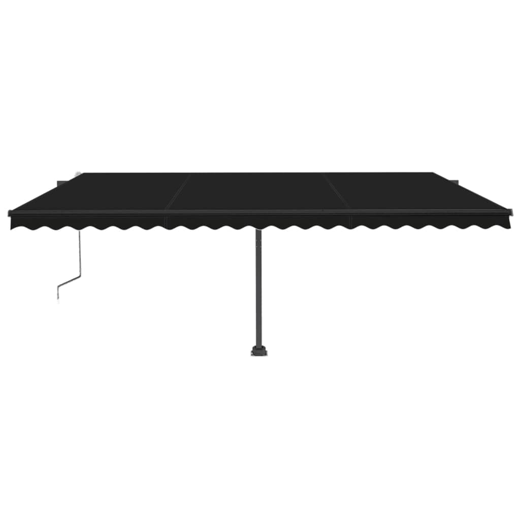 VidaXL Luifel automatisch met LED en windsensor 500x300 cm antraciet