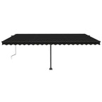 VidaXL Luifel automatisch met LED en windsensor 500x300 cm antraciet