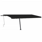 VidaXL Luifel automatisch met LED en windsensor 500x300 cm antraciet
