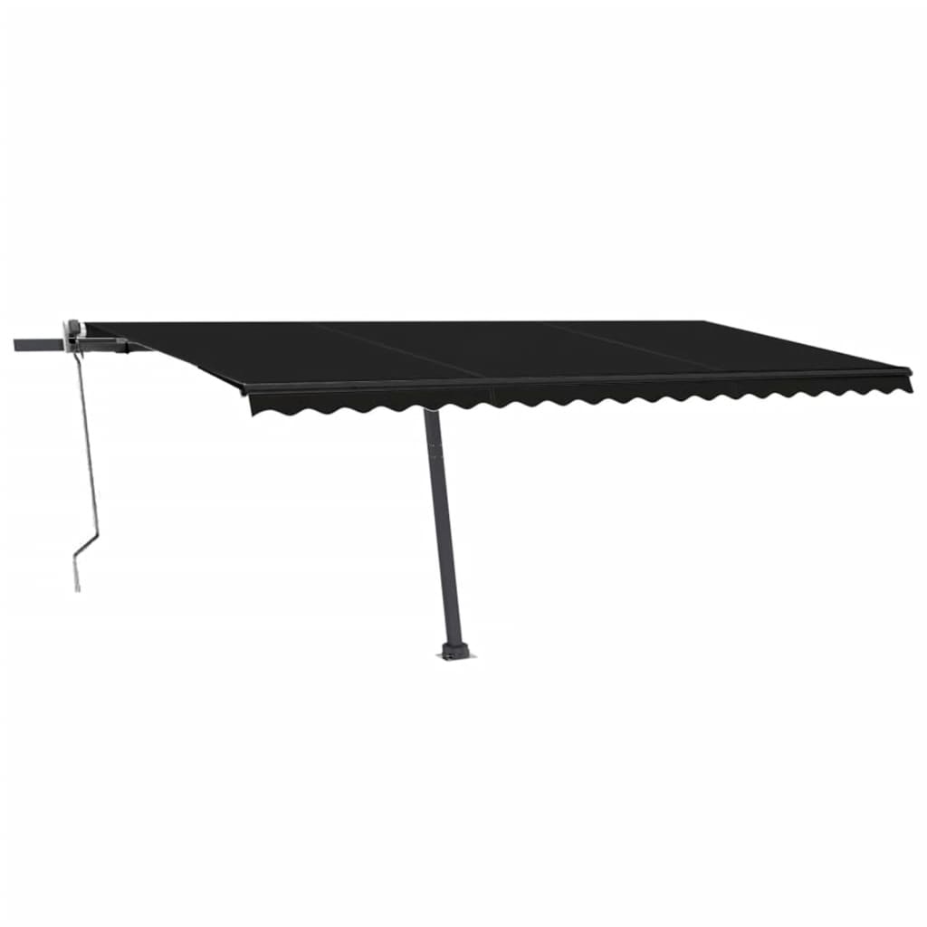 VidaXL Luifel automatisch met LED en windsensor 500x300 cm antraciet