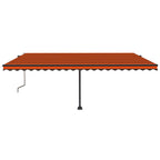 VidaXL Luifel automatisch met LED windsensor 500x300 cm oranje bruin