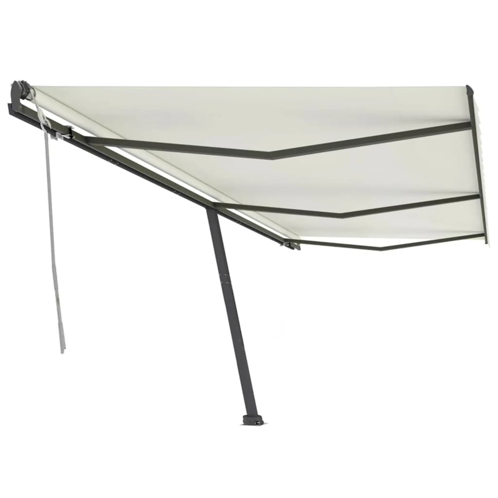 VidaXL Luifel vrijstaand handmatig uittrekbaar 600x300 cm crèmekleurig