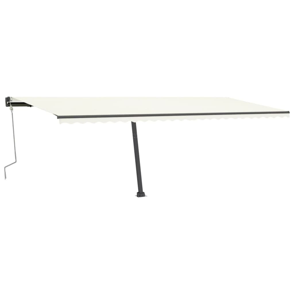 VidaXL Luifel vrijstaand handmatig uittrekbaar 600x300 cm crèmekleurig