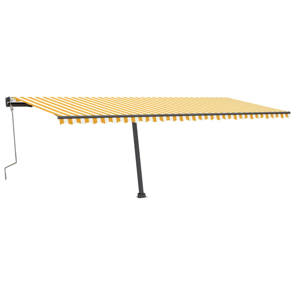 VidaXL Luifel vrijstaand handmatig uittrekbaar 600x300 cm geel en wit