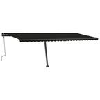 VidaXL Luifel handmatig uittrekbaar met LED 600x300 cm antracietkleur
