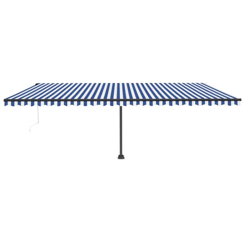 VidaXL Luifel vrijstaand automatisch 600x300 cm blauw en wit