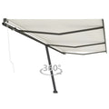 VidaXL Luifel vrijstaand automatisch 600x300 cm crèmekleurig