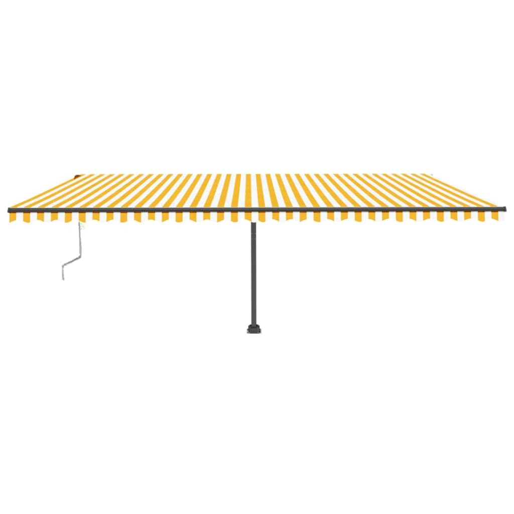 VidaXL Luifel vrijstaand automatisch 600x300 cm geel en wit