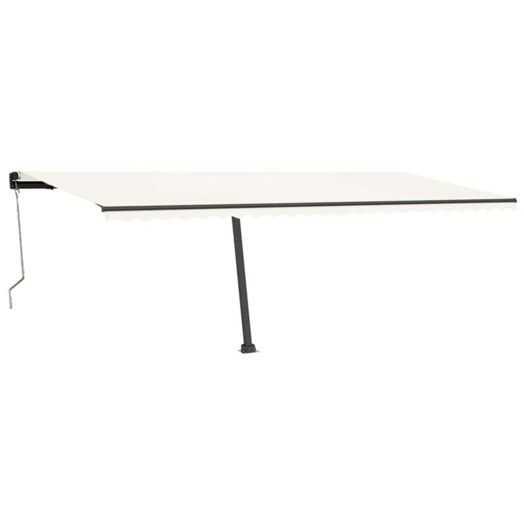 VidaXL Luifel automatisch met LED en windsensor 600x300 cm crèmekleur