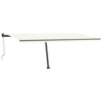 VidaXL Luifel automatisch met LED en windsensor 600x300 cm crèmekleur