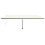 VidaXL Luifel automatisch met LED en windsensor 600x300 cm crèmekleur