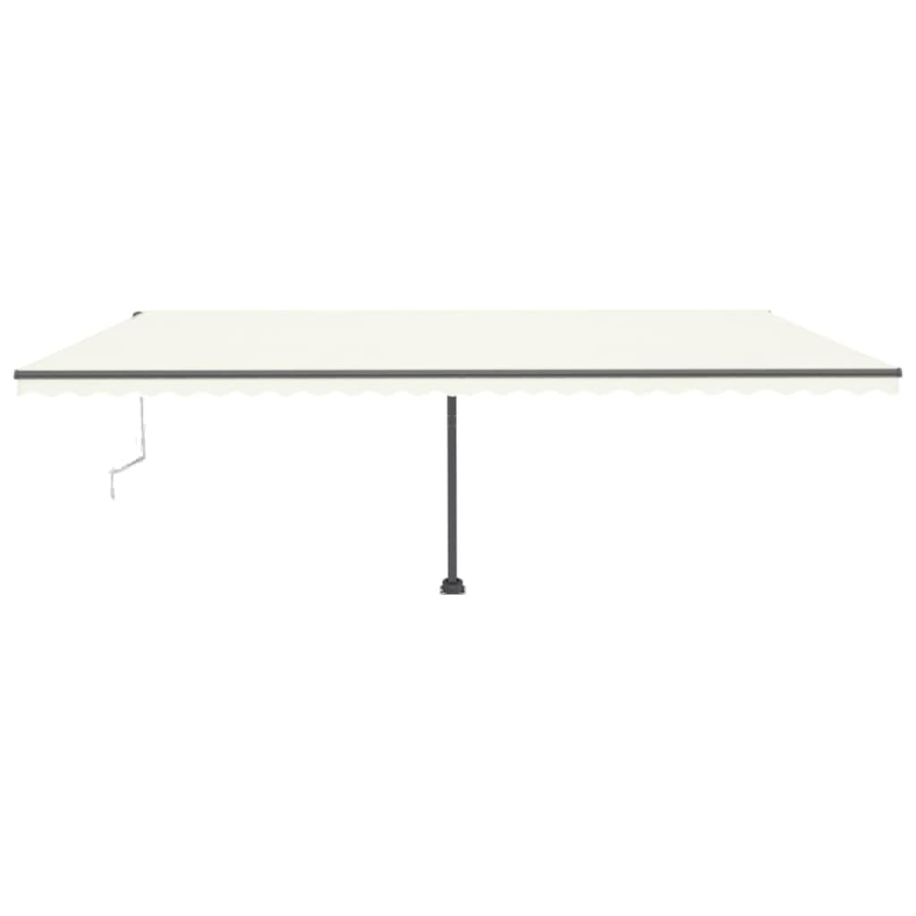 VidaXL Luifel automatisch met LED en windsensor 600x300 cm crèmekleur