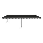 VidaXL Luifel automatisch met LED en windsensor 600x300 cm antraciet