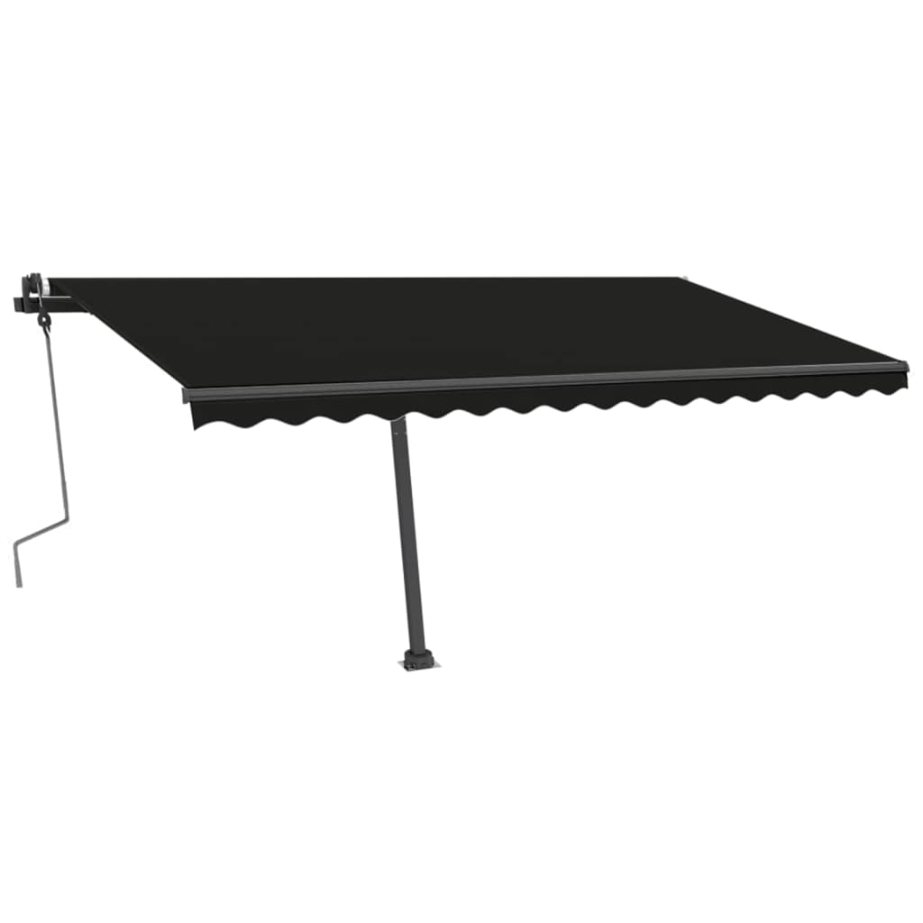 VidaXL Luifel vrijstaand handmatig uittrekbaar 400x350 cm antraciet