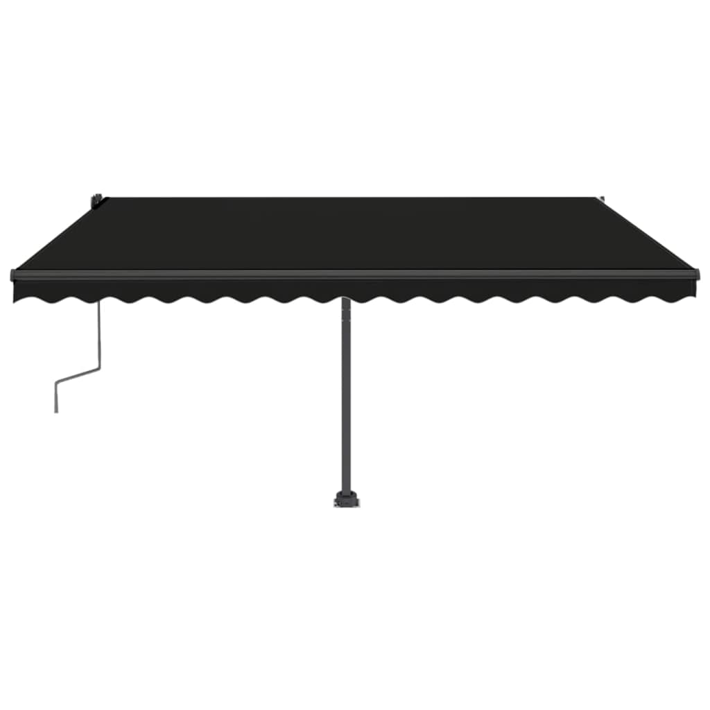 VidaXL Luifel vrijstaand handmatig uittrekbaar 400x350 cm antraciet