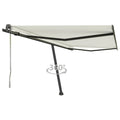 VidaXL Luifel vrijstaand automatisch 400x350 cm crèmekleurig