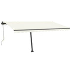 VidaXL Luifel vrijstaand automatisch 400x350 cm crèmekleurig