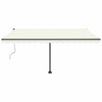 VidaXL Luifel vrijstaand automatisch 400x350 cm crèmekleurig