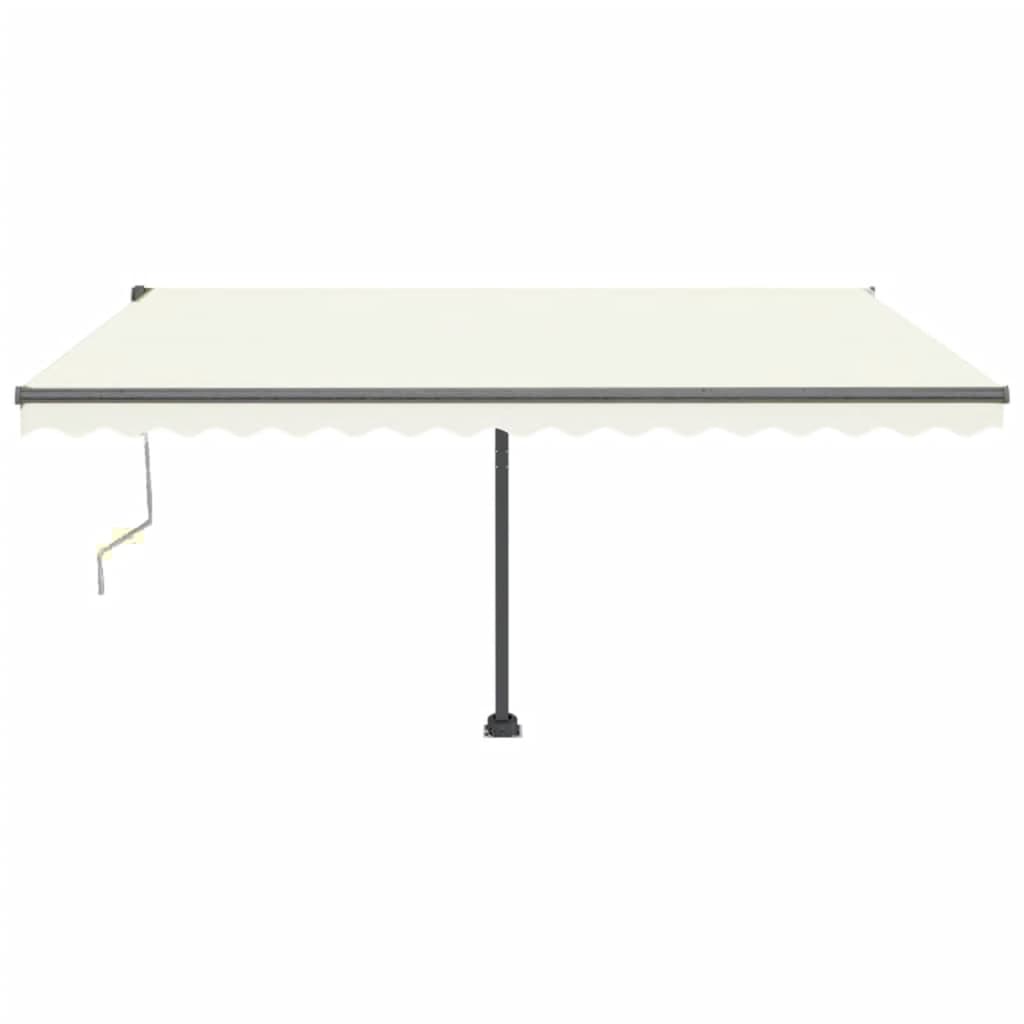 VidaXL Luifel vrijstaand automatisch 400x350 cm crèmekleurig