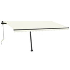 VidaXL Luifel automatisch met LED en windsensor 400x350 cm crèmekleur