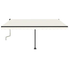 VidaXL Luifel vrijstaand handmatig uittrekbaar 450x350 cm crèmekleurig