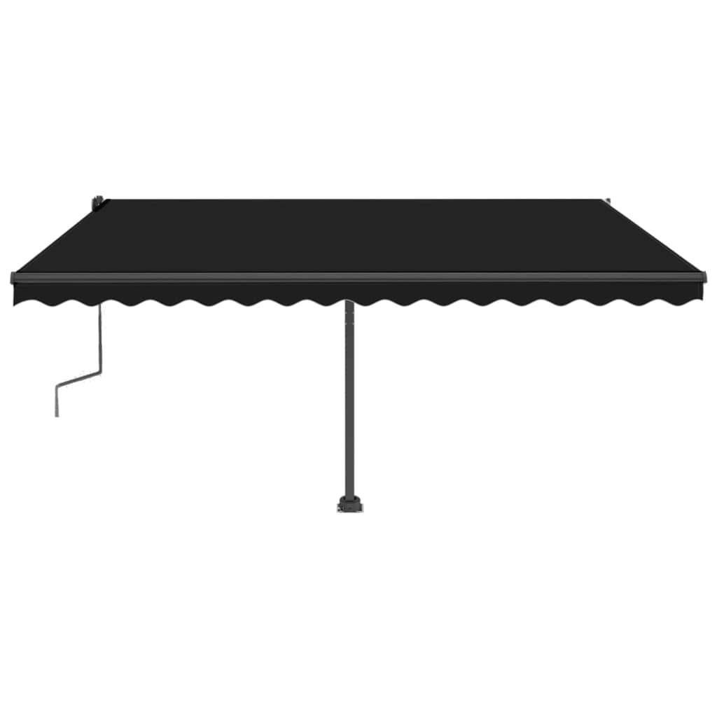 VidaXL Luifel vrijstaand handmatig uittrekbaar 450x350 cm antraciet