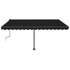 VidaXL Luifel vrijstaand handmatig uittrekbaar 450x350 cm antraciet