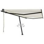 VidaXL Luifel vrijstaand automatisch 450x350 cm crèmekleurig